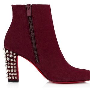 Authentic Christian Louboutin suede spike booties